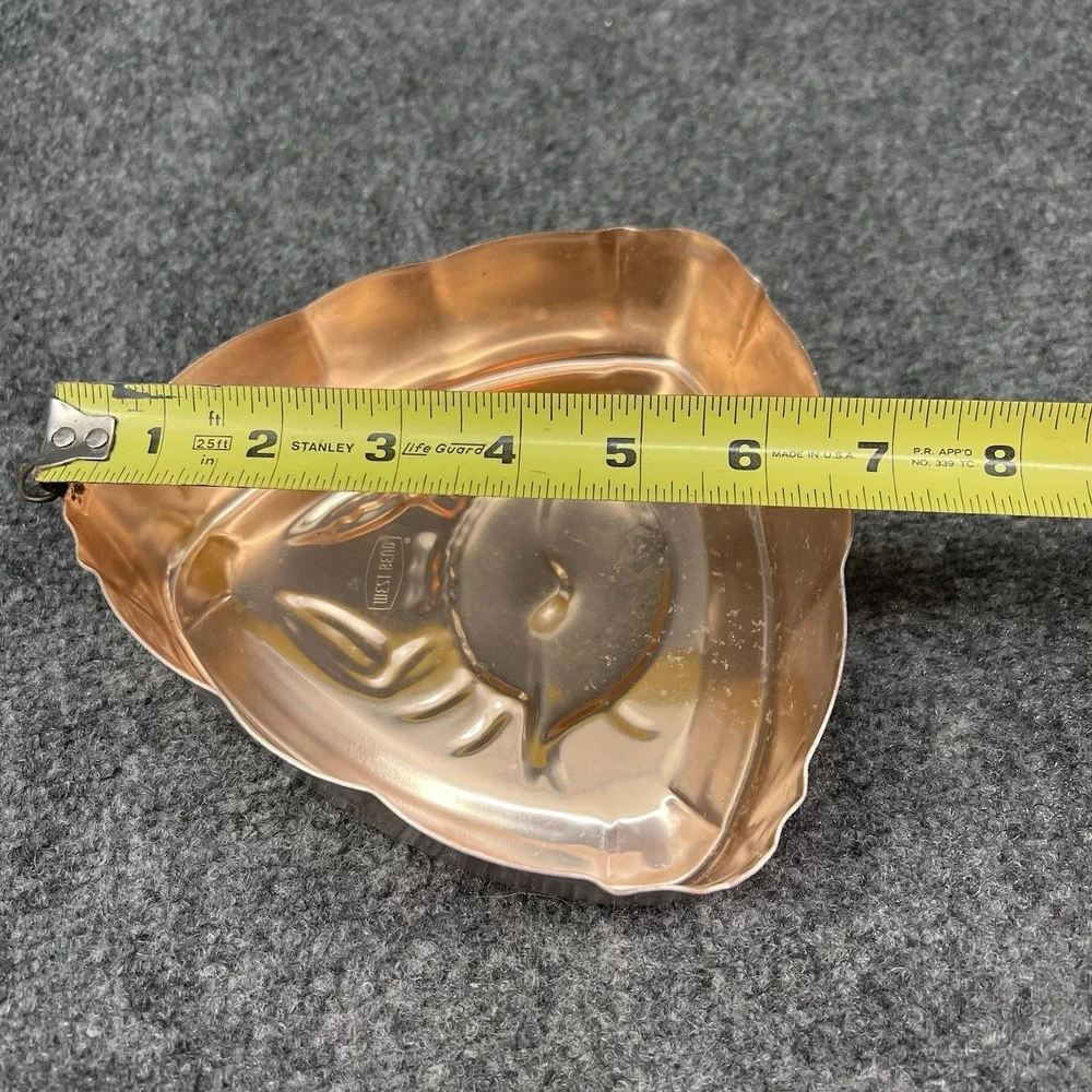 Vintage West Bend Crab Mold Seahorse Mold Copper Color Aluminum Ocean Country